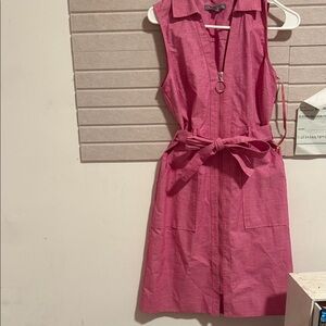 Sharagano Pink Belted Mini Dress